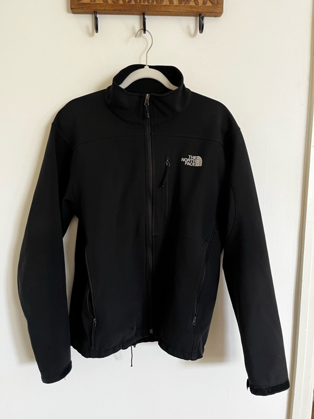 The North Face Black Softshell Jacket with Logo